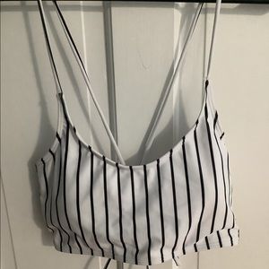 SHEIN Striped Bikini Top